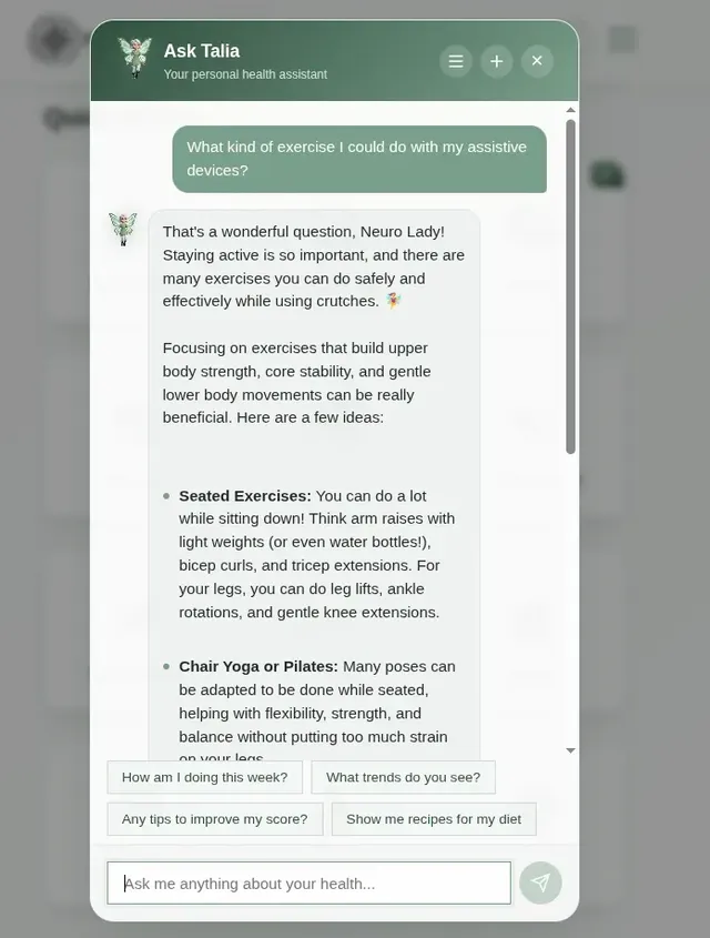 Talia Chat Interface